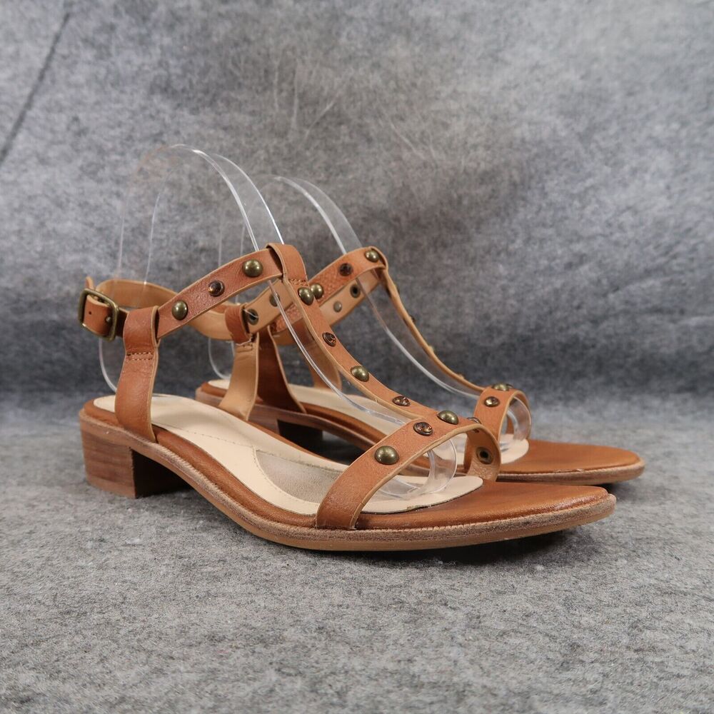 Isola Shoes Womens 7.5 Sandals Fashion Studded Leather Block Heel Boho Classic